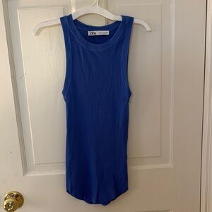Zara Vibrant Blue Sleeveless Top